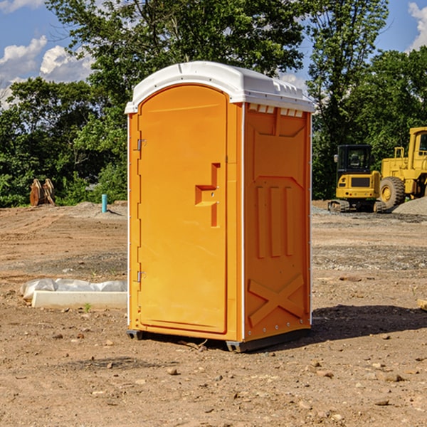 how often are the porta potties cleaned and serviced during a rental period in East Freedom